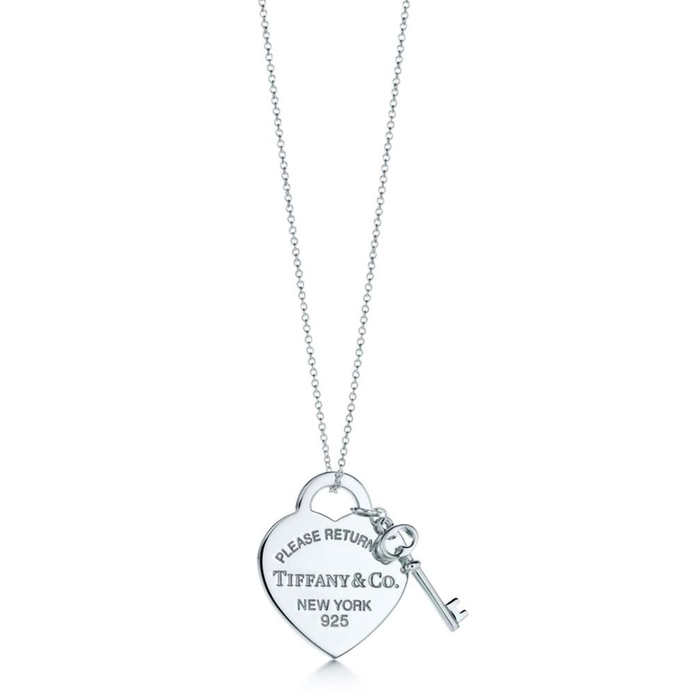 Heart Tag with Key Pendant Tiffany necklace